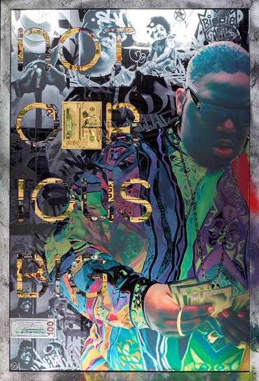 Not Our IOUs Big by Dan Pearce - Original Mixed Media on Board
